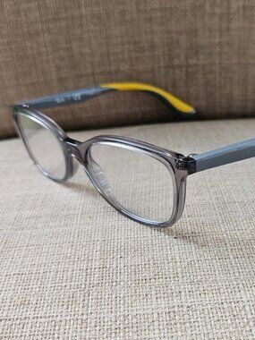 Ray-Ban Youth Eyeglasses Frame Gray/Yellow Tone Eyewear RB1586 Unisex Kid Glasse